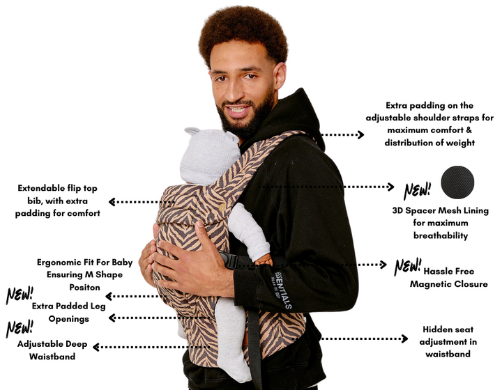 Bizzi Growin - Nomad Air Baby Carrier - Zebrano - Mabel & Fox