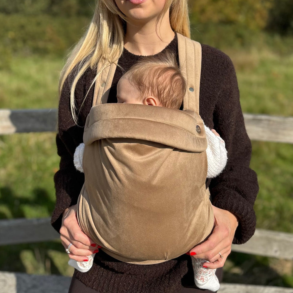 Bizzi Growin - Nomad Velvet Baby Carrier - Almondine - Mabel & Fox