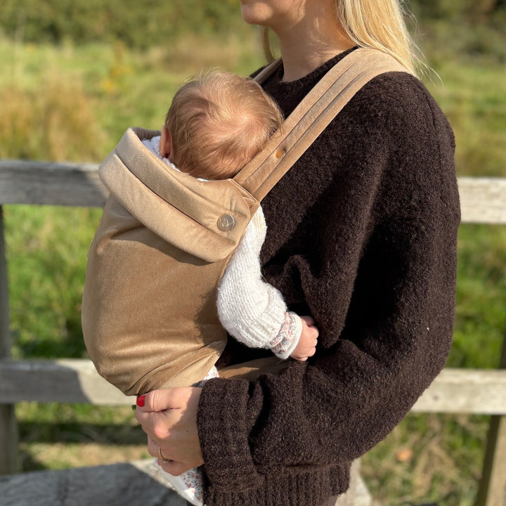 Bizzi Growin - Nomad Velvet Baby Carrier - Almondine - Mabel & Fox