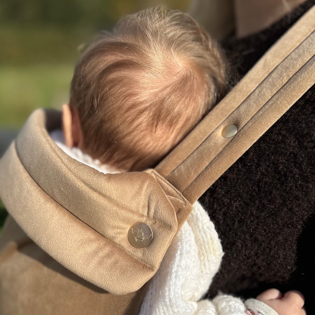 Bizzi Growin - Nomad Velvet Baby Carrier - Almondine - Mabel & Fox