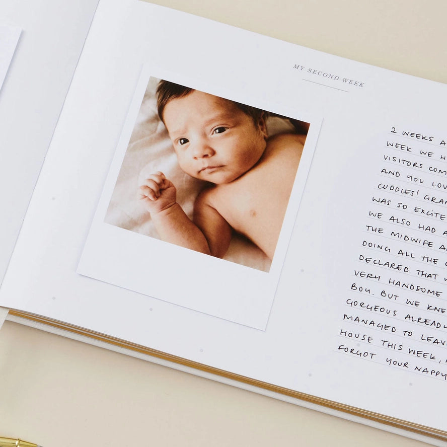 Blush & Gold - Baby Memory Book - Safari - Mabel & Fox