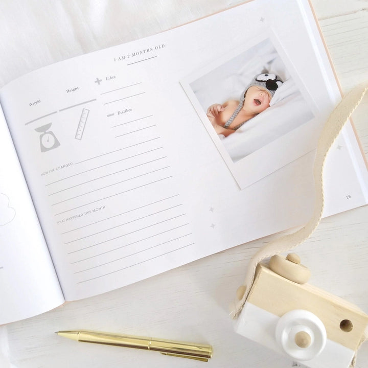 Blush & Gold - Baby Memory Book - Safari - Mabel & Fox
