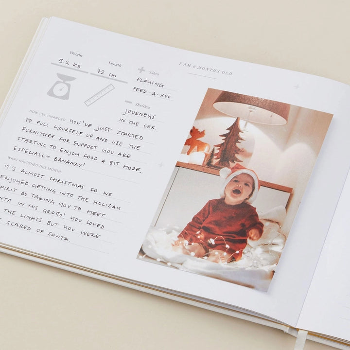 Blush & Gold - Baby Memory Book - Safari - Mabel & Fox