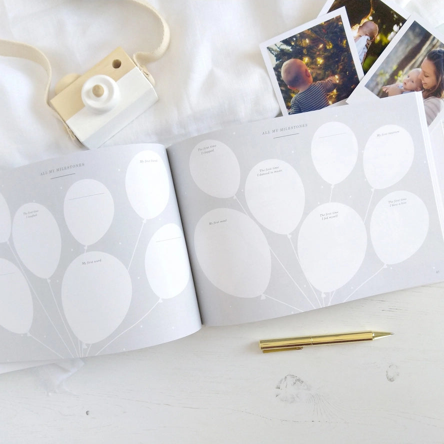 Blush & Gold - Baby Memory Book - Safari - Mabel & Fox