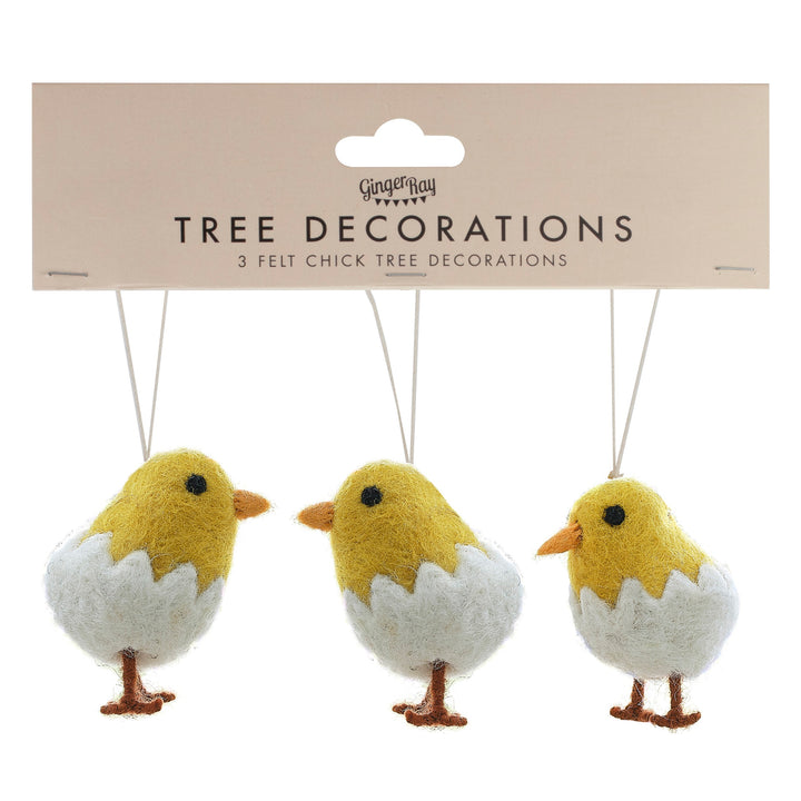 Ginger Ray - Felt Easter Chick Tree Decorations