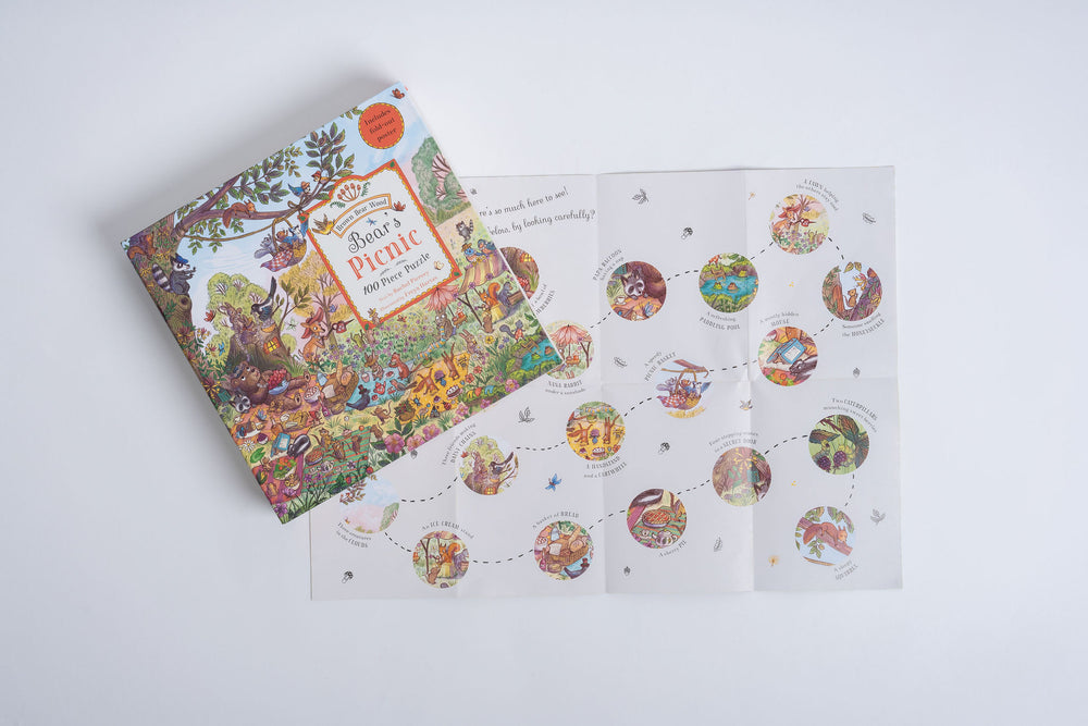 Brown Bear Wood - Bear's Picnic Jigsaw Puzzle - (100 Peice Puzzle) - Mabel & Fox
