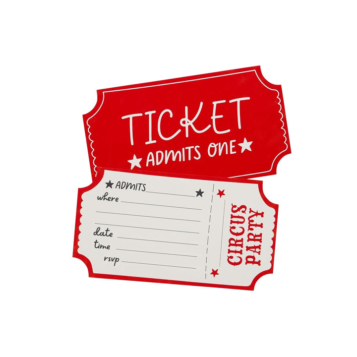 HootyBalloo By Green Club - Circus Party Ticket Invitations - Pack of 8