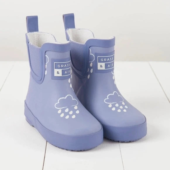 Grass & Air - Colour-Changing Cloud Short Wellies - Lavender