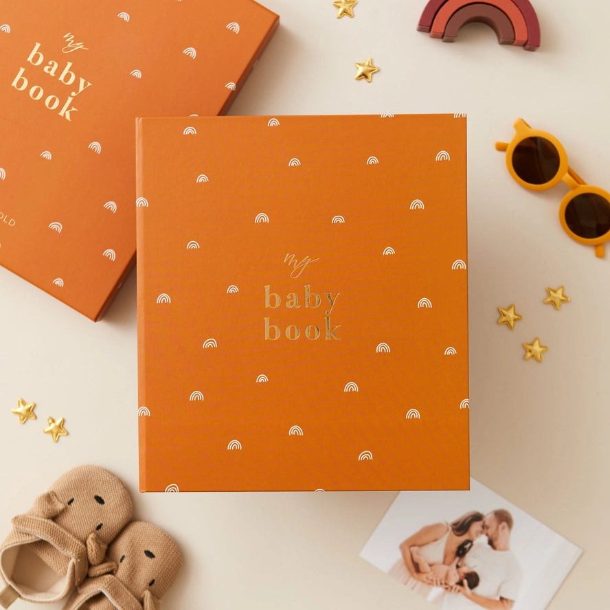 Blush & Gold - Baby Book - Rainbow