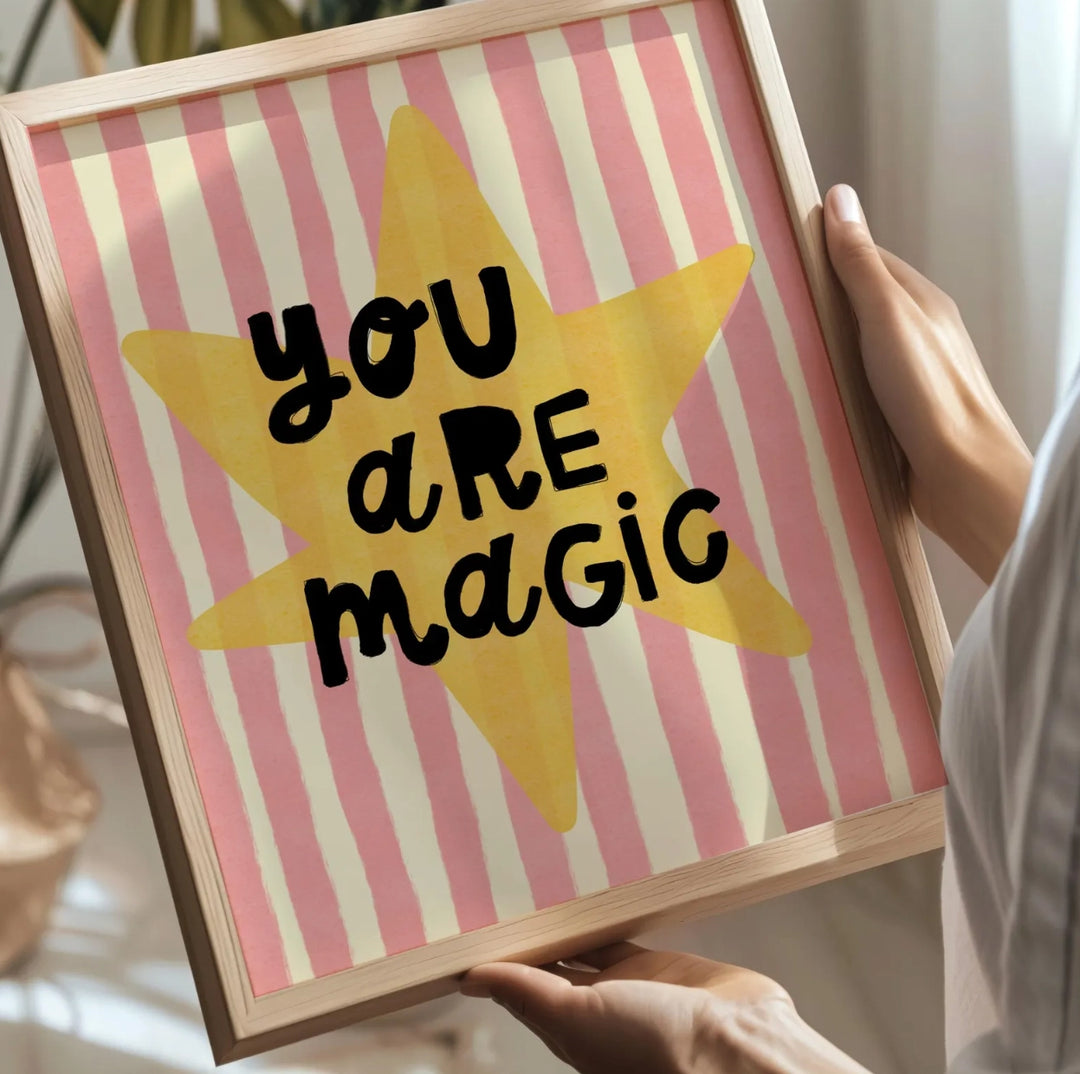 Lara & Kin - Art Print - You Are Magic - Pink - Mabel & Fox