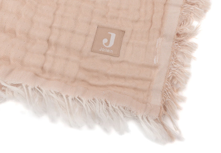 Jollein - Cot Blanket - Fringe Moonstone/Ivory