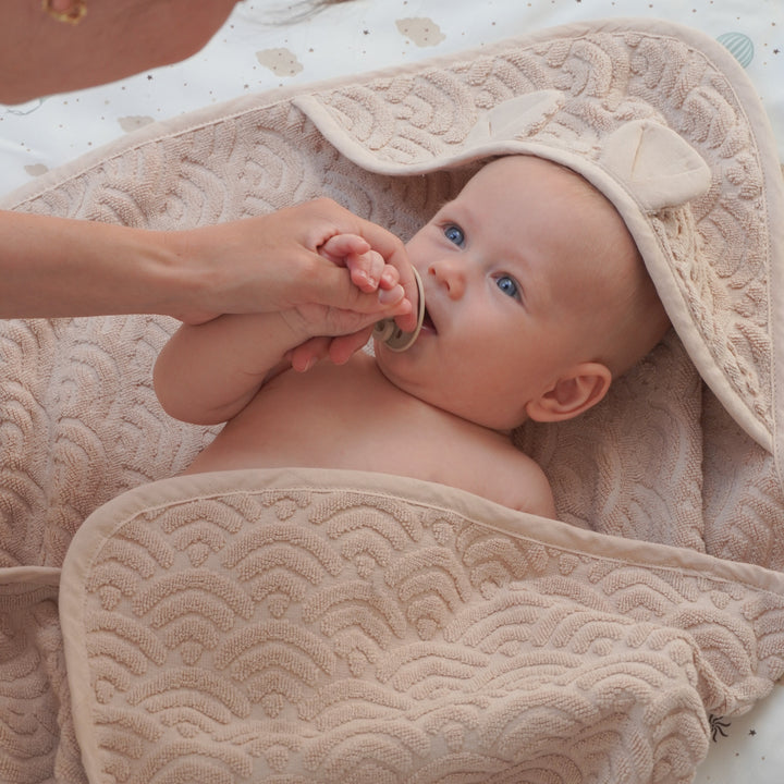 Cam Cam Copenhagen - Hooded Baby Towel GOTS - Almond - Mabel & Fox