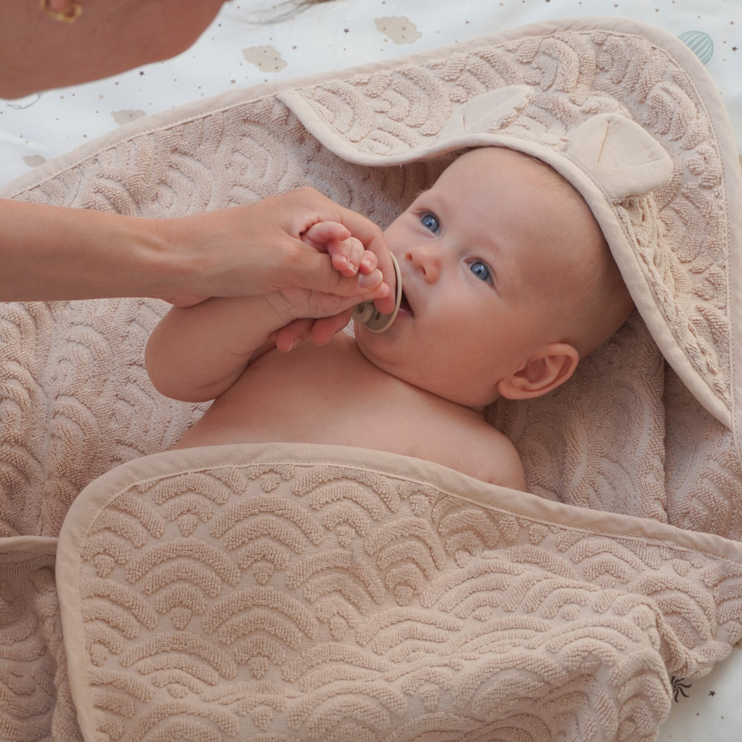 Cam Cam Copenhagen - Hooded Baby Towel GOTS - Almond - Mabel & Fox
