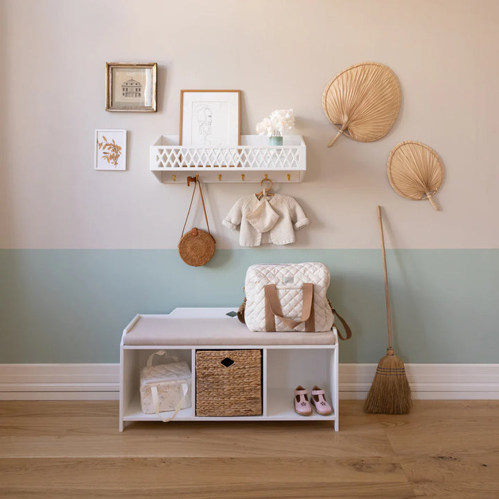 Cam Cam Copenhagen -Medium Changing Bag W/Pram Straps - Classic Stripes Camel - Mabel & Fox