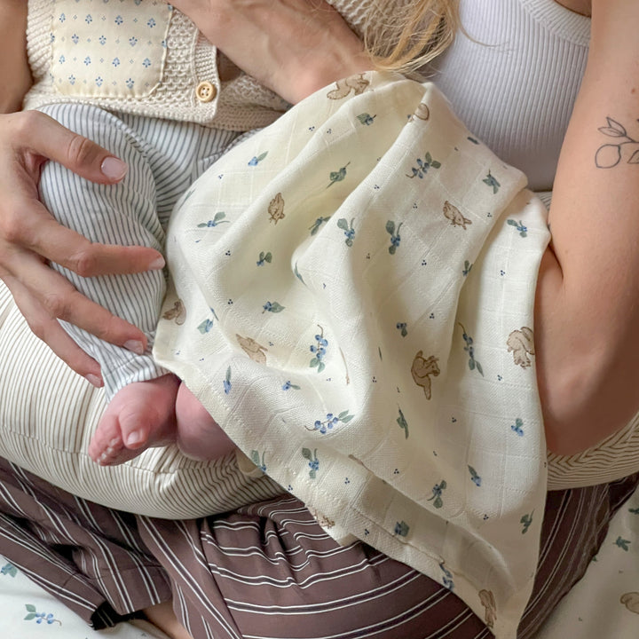 Cam Cam Copenhagen - Muslin Cloth - Blueberries (2 Pack) - Mabel & Fox