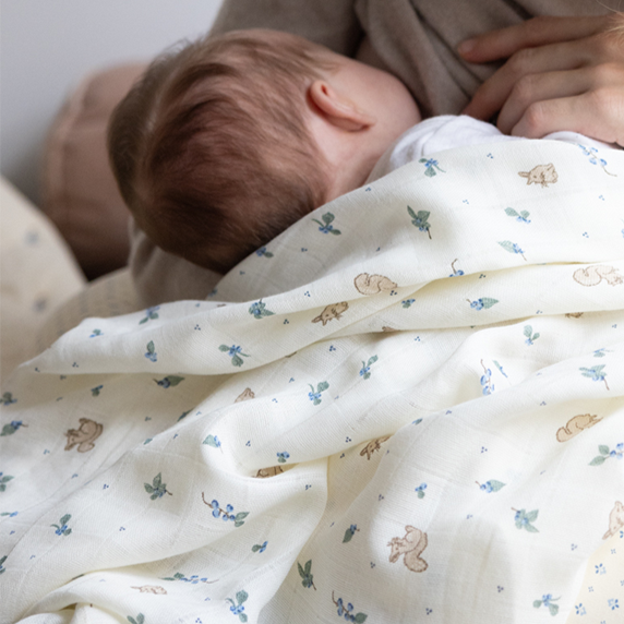 Cam Cam Copenhagen - Muslin Cloth - Blueberries (3 Pack) - Mabel & Fox