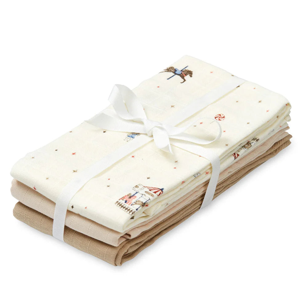 Cam Cam Copenhagen - Muslin Cloth - Carousel (3 Pack) - Mabel & Fox