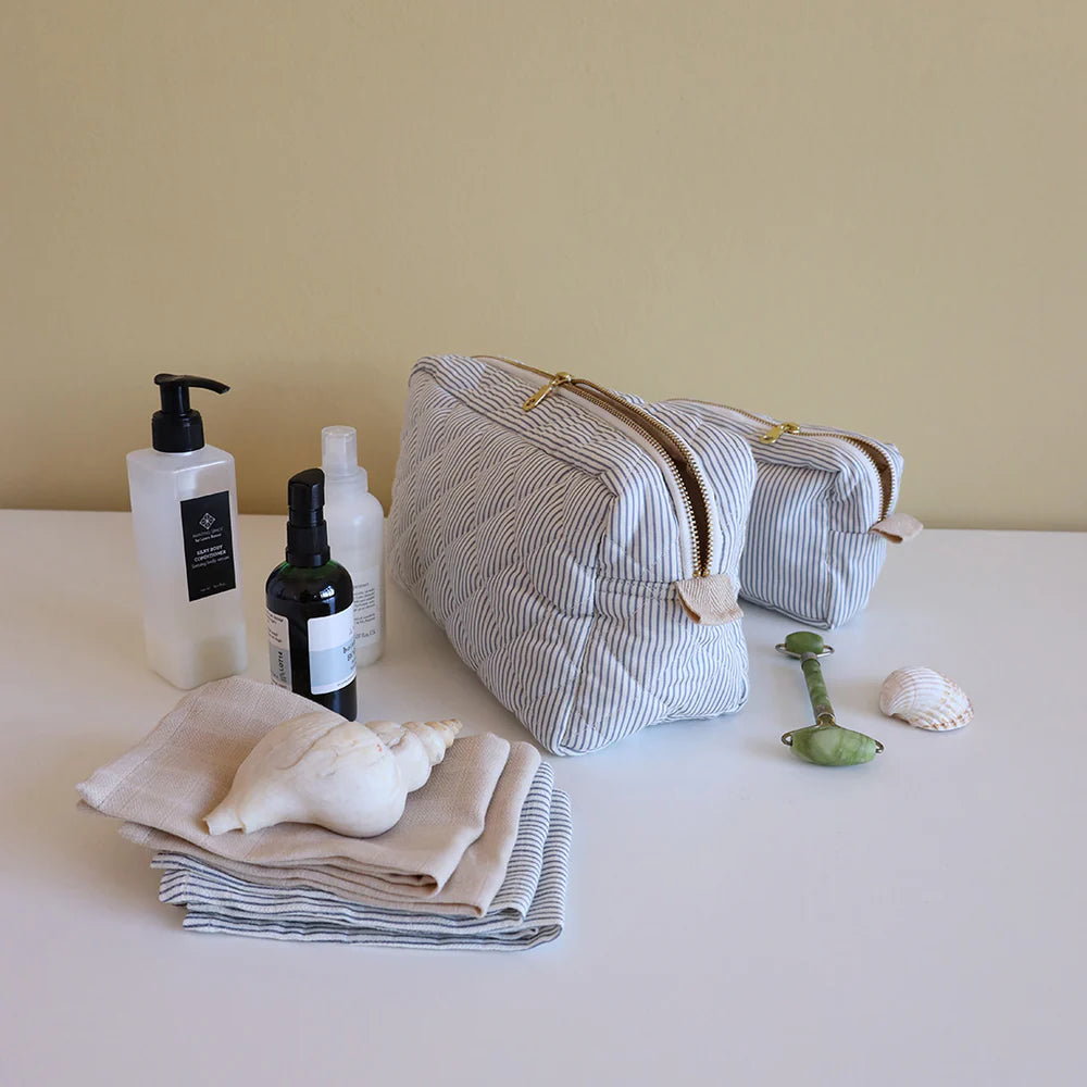 Cam Cam Copenhagen - Muslin Cloth - Classic Stripes Blue ( 2 Pack) - Mabel & Fox