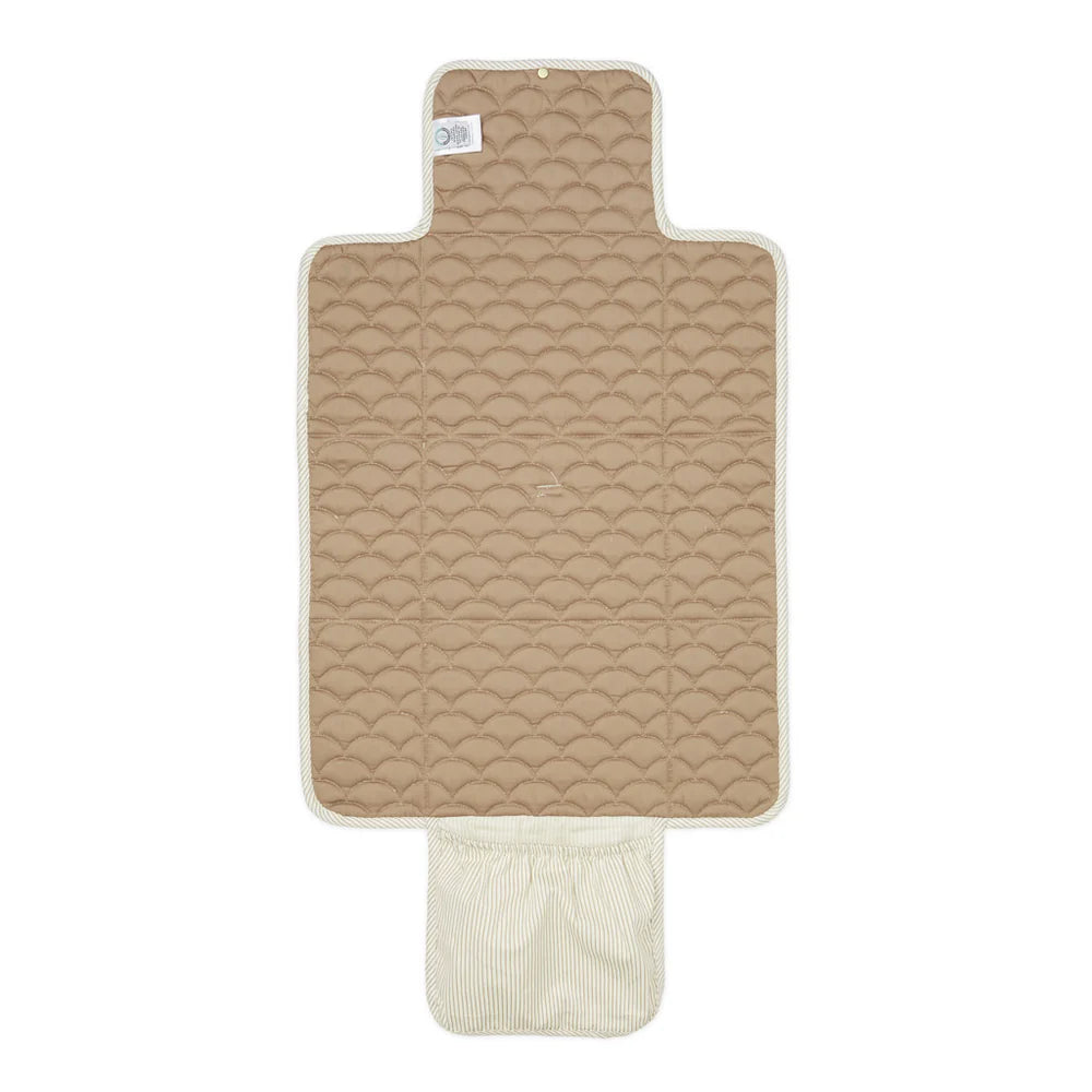 Cam Cam Copenhagen - Quilted Changing Mat  - Classic Stripes Camel - Mabel & Fox