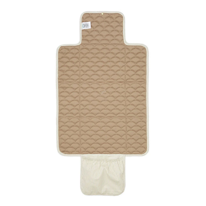Cam Cam Copenhagen - Quilted Changing Mat  - Classic Stripes Camel - Mabel & Fox