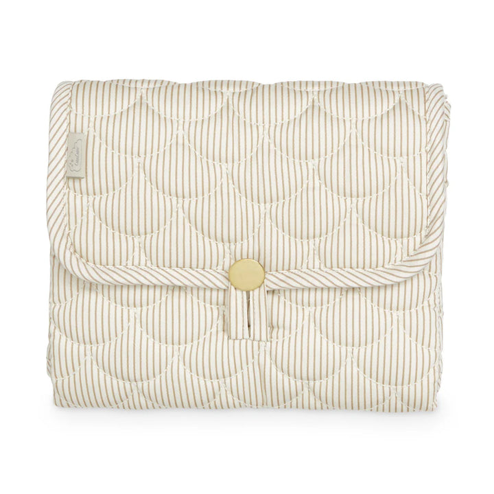 Cam Cam Copenhagen - Quilted Changing Mat  - Classic Stripes Camel - Mabel & Fox
