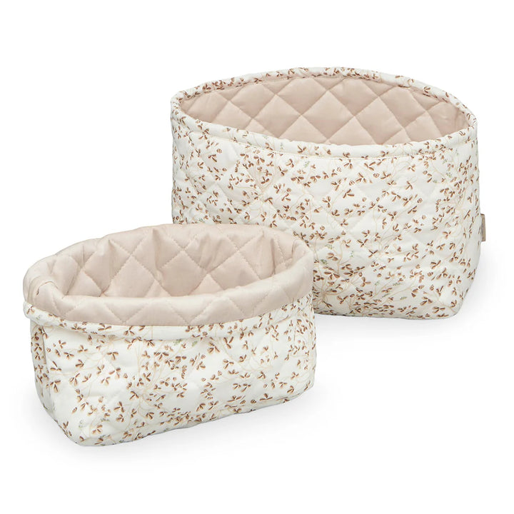 Cam Cam Copenhagen - Quilted Storage Basket -Lierre / Almond ( 2 Pack) - Mabel & Fox