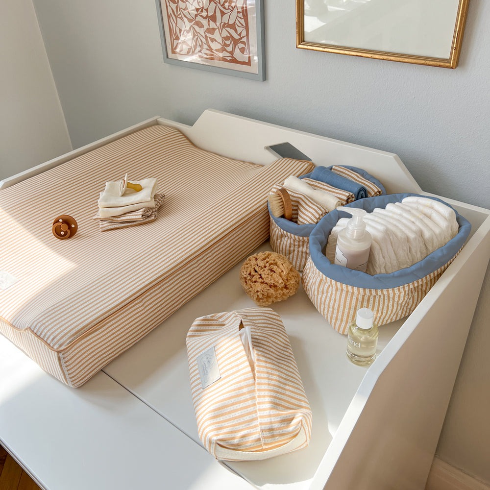 Cam Cam Copenhagen - Quilted Storage Basket - OCS - Oatfield (2 Pack) - Mabel & Fox