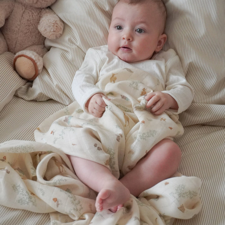 Cam Cam Copenhagen – Baby Swaddle – GOTS Woodland
