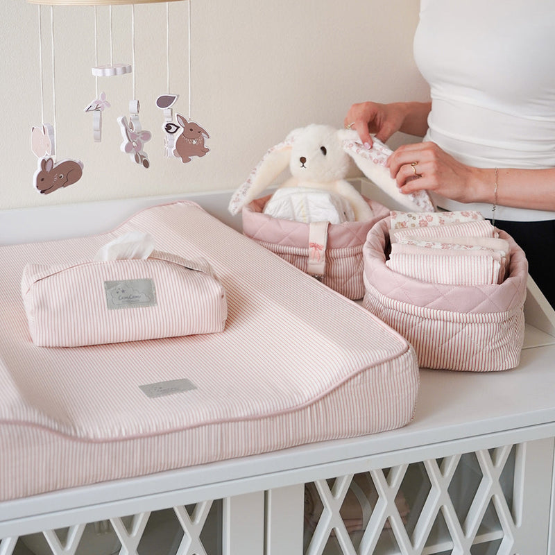 Cam Cam Copenhagen – Baby Changing Cushion – OCS Classic Stripes Rose