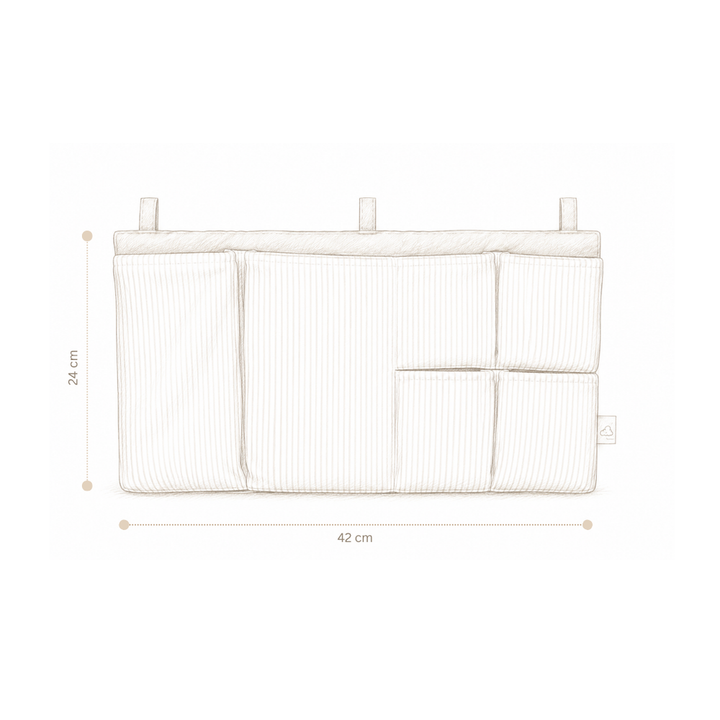 Cam Cam Copenhagen – Bed Pocket – Classic Stripes Rose