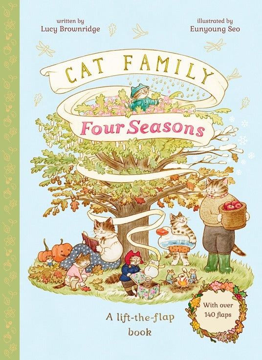 Cat Family Four Seasons - Mabel & Fox