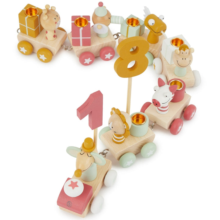 Bieco Spielwaren - Wooden Birthday Train - Berry