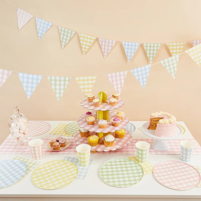 HootyBalloo By Green Club - Gingham Paper Bunting - 2.5M