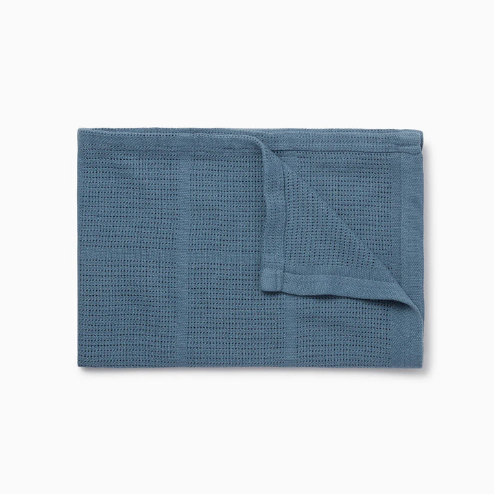 Baby Mori - Cellular Baby Blanket - Dark Blue