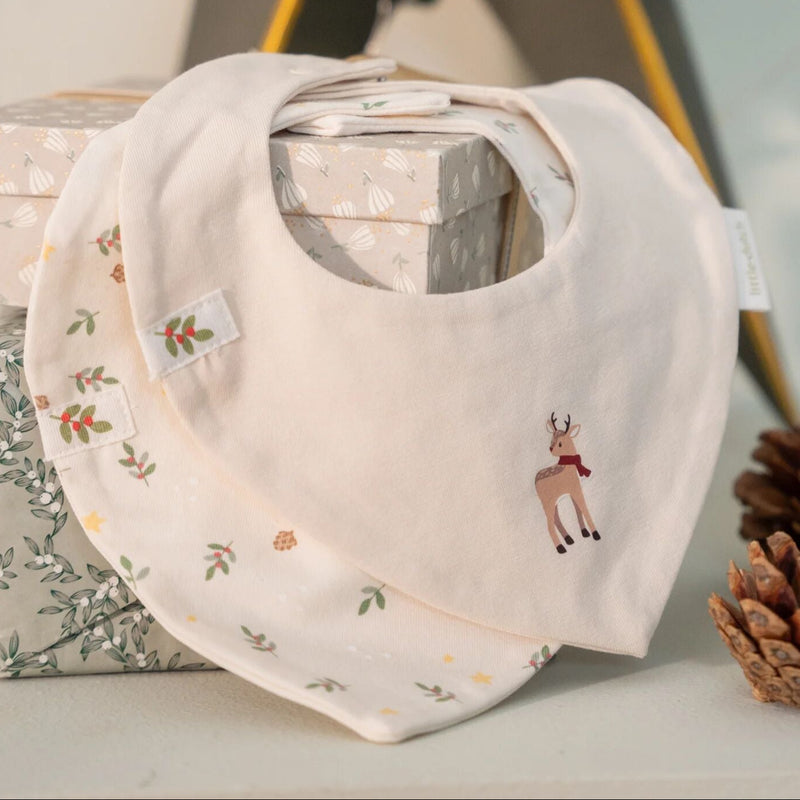 Little Dutch - Bandana Bib (2 Pack) - Little Christmas - Mabel & Fox