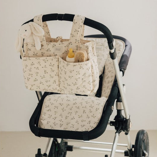 Babyshower - Universal Stroller Mat - Olive Bloom Canvas
