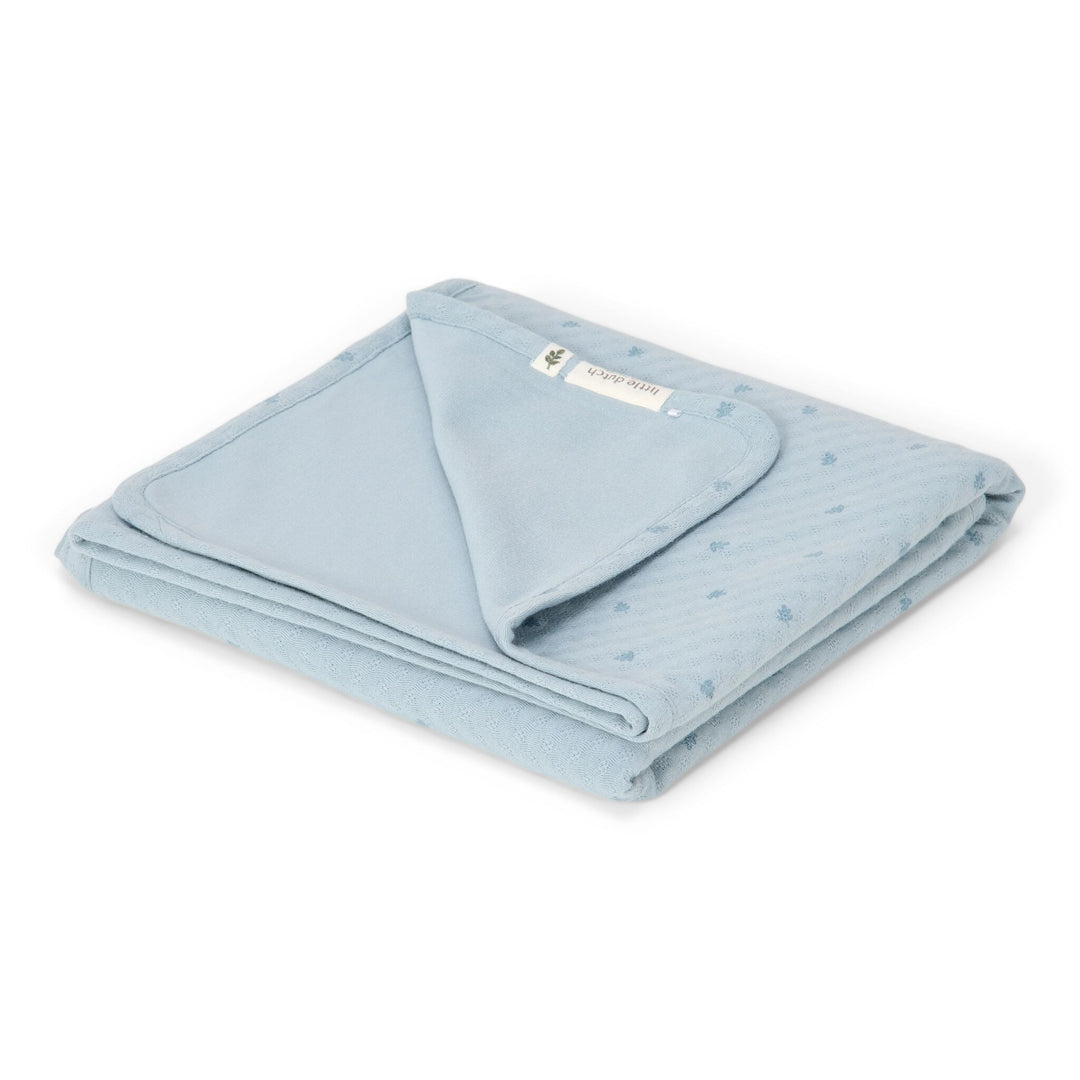 Little Dutch - Bassinet Blanket - Pure Denim Blue