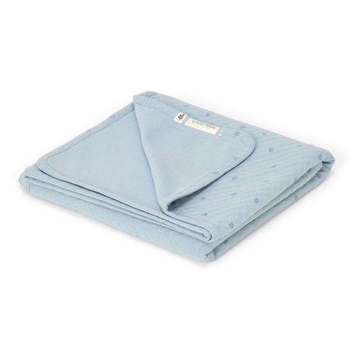 Little Dutch - Bassinet Blanket - Pure Denim Blue