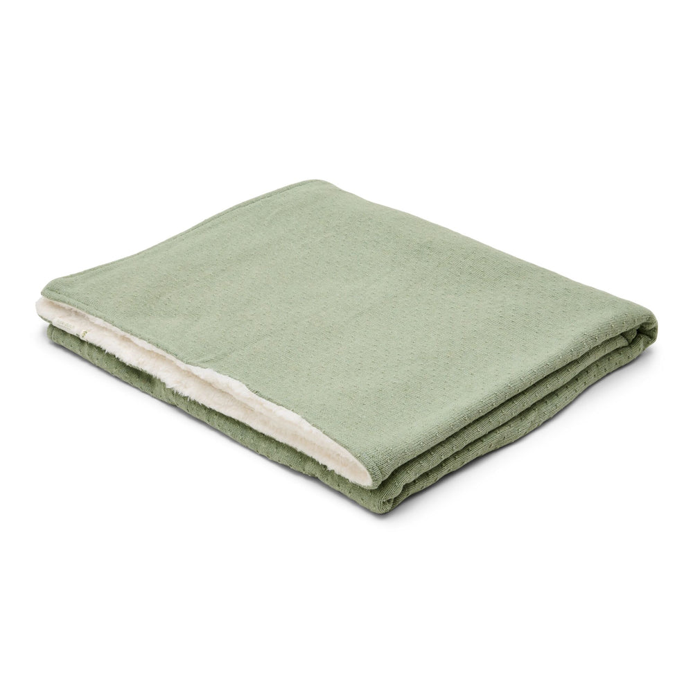 Little Dutch - Knitted Bassinet Blanket - Pure Sage - Mabel & Fox