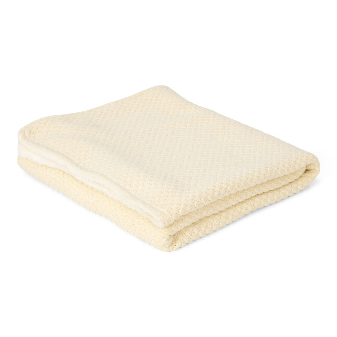 Little Dutch - Knitted Bassinet Blanket - Pure Soft White