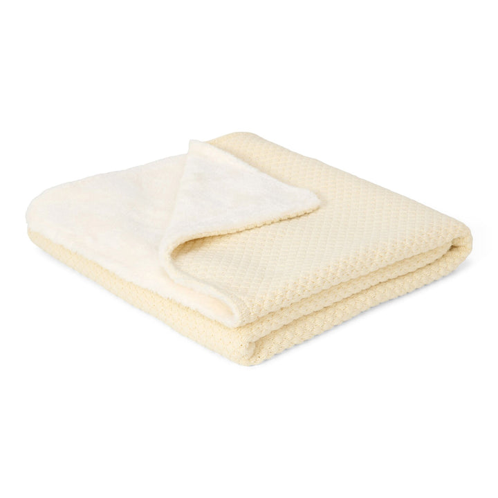 Little Dutch - Knitted Bassinet Blanket - Pure Soft White