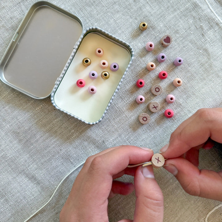 Cotton Twist – Beaded XOXO Friendship Bracelet Gift Kit - Mabel & Fox