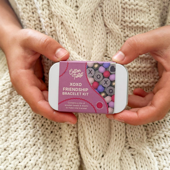 Cotton Twist – Beaded XOXO Friendship Bracelet Gift Kit - Mabel & Fox