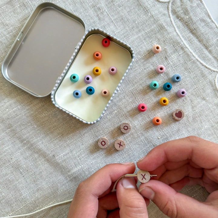 Cotton Twist – Beaded XOXO Friendship Bracelet Gift Kit - Mabel & Fox