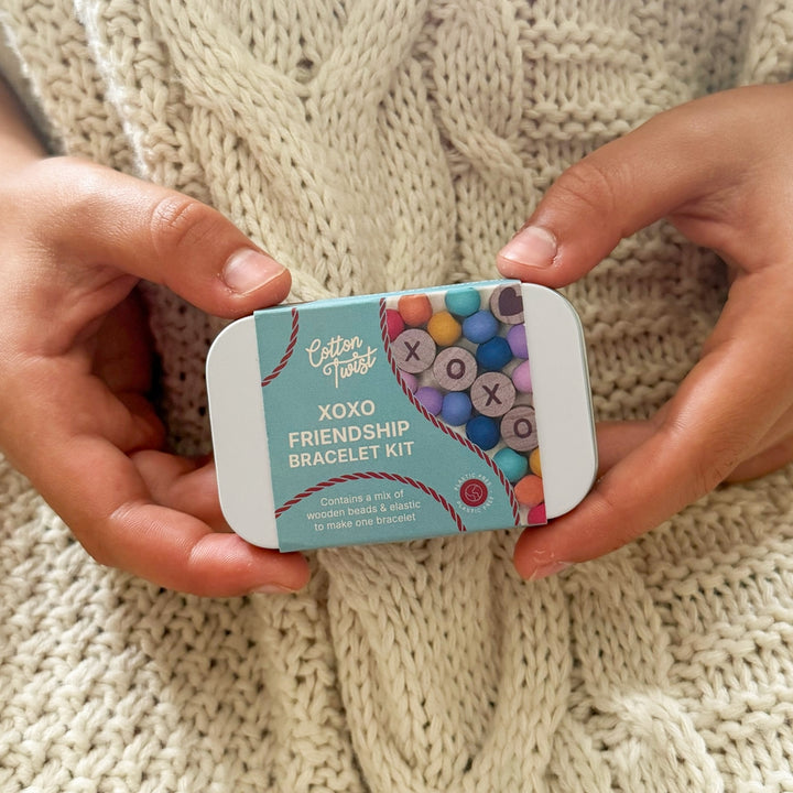 Cotton Twist – Beaded XOXO Friendship Bracelet Gift Kit - Mabel & Fox