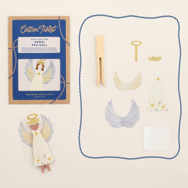 Cotton Twist - Make Your Own Angel Peg Doll - Mabel & Fox