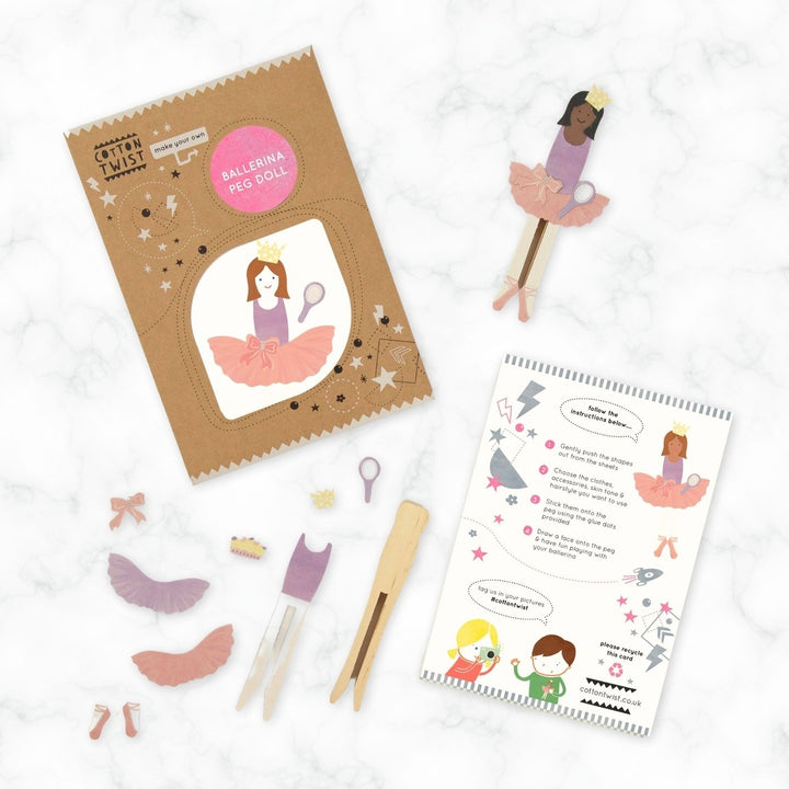 Cotton Twist - Make Your Own Ballerina Peg Doll - Mabel & Fox