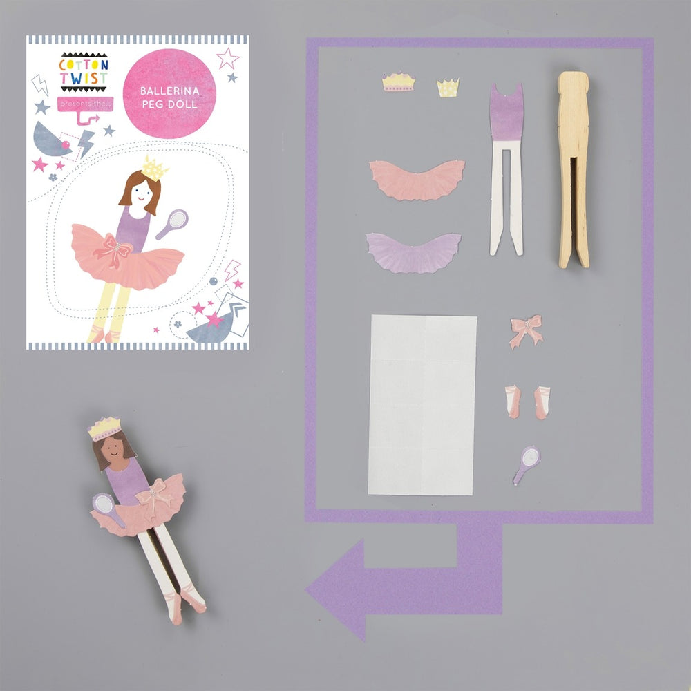 Cotton Twist - Make Your Own Ballerina Peg Doll - Mabel & Fox