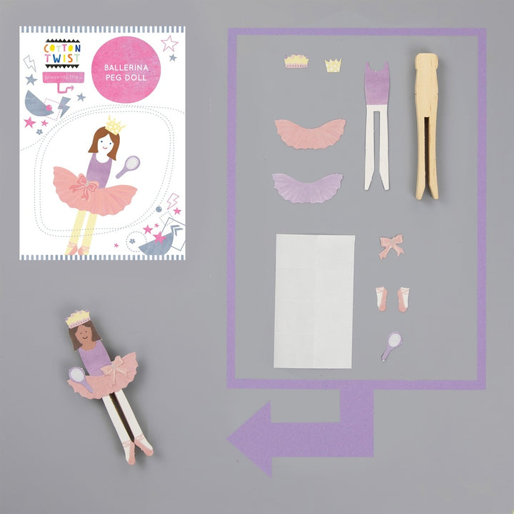 Cotton Twist - Make Your Own Ballerina Peg Doll - Mabel & Fox