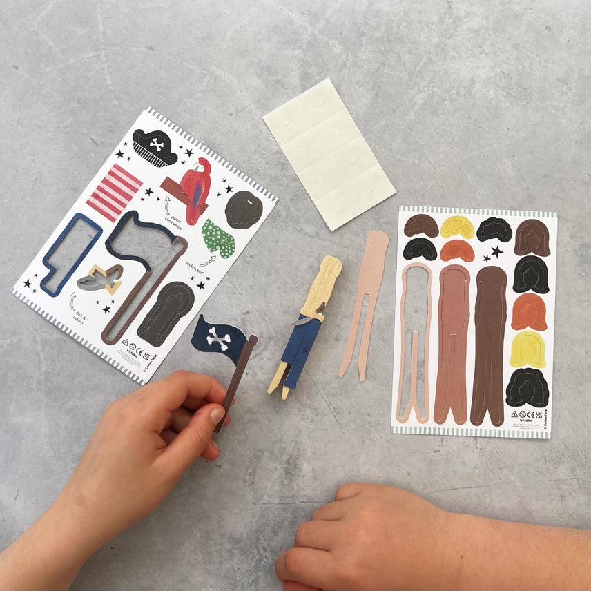Cotton Twist – Make Your Own Pirate Peg Doll - Mabel & Fox